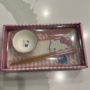 Hello Kitty Ceramic Sushi Plate Set!